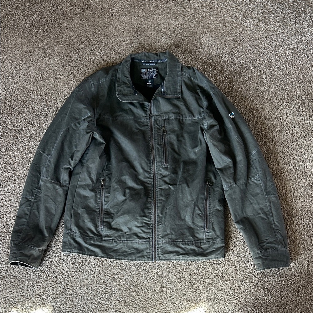 Kuhl Men's Dark Olive Green Lightweight Zip Jacket